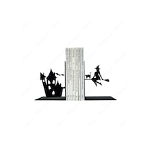 Metal Kitap Tutucu Cadı & Şato