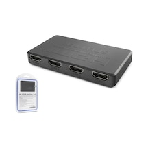 Hdmi Splitter 4k 1 In 4 Out + Usb Güç Kablosu - Siyah Hdx1372