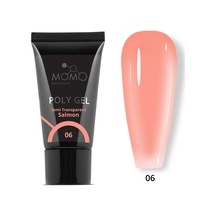 Momo Professional Protez Tırnak İçin Poly Gel Poli Jel No.06 Yarı Şeffaf Somon 30 Gr