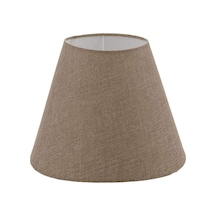 Bej Lambader Başlığı Çap 35 Cm Konik Kumaş Lb813