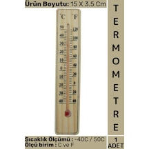 Termometre Kompakt İç Mekan Ev Çocuk Bebek Odası Doğal Ahşap -40c/50c Sıcaklık Isı Ölçer Termometre