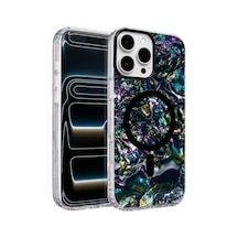 Onegif Apple İphone 16 Pro Max Mila Dalgalı Magsafe Kapak - Lacivert - Lacivert