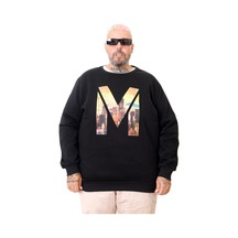 Mode Xl Büyük Beden Erkek Sweat Bisiklet M U25807 Siyah