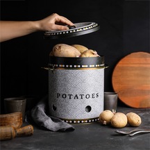 Mosaic Potatoes Desenli Metal Patateslik, 22.5 X 24 Cm, 9 Lt