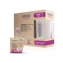 Validus Tip I-III 10.000 Mg Kolajen ve Elastin İçeren Takviye Edici Gıda 30 Şase + Shaker