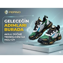 Pepino 2237 Unısex Çocuk Spor Ayakkabı Siyah - Yeşil