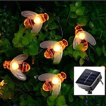 Güneş Enerjili Arı Led Bahçe Işığı - Dekoratif Solar Arı Işık Bahçe, Balkon, Teras Aydınlatması Adet - 1 Adet