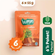 Organik Vegan Portakallı Kurabiye Atıştırmalık Paketi - 6 Adet 320 G
