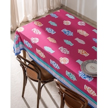 Madame Coco Rosanel Pamuklu Masa Örtüsü - Fuşya - 150x250 Cm 8684427278147 Pembe