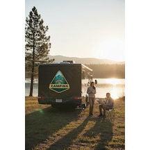 Karavan Kamp Baskı Sticker - Kam Çadırı Sticker - 112x115 Cm