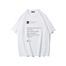 Brz Collectıon Brz Collection Unisex Oversize I Wanna Be Yours - Arctic Monkeys T-shirt Beyaz