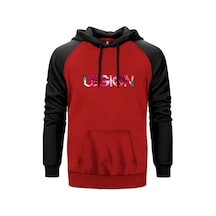 Legion Colors Logo Kırmızı Renk Reglan Kol Sweatshirt