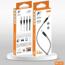 Bezos 3.5mm Jack Hasır Aux Kablo Bluewolf Mk-031 Ob Standart