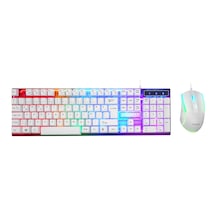 Everest Km-198 Luminax Beyaz Gökkuşağı Aydınlatmalı Q Gaming Oyuncu Klavye + Mouse Set Optik Everest Km-198 Luminax Beyaz Gökkuşağı Aydınlatmalı Q Gaming Oyuncu Klavye + Mouse Set Optik