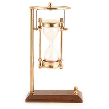 Denizcilik Grubu-marine Pirinç Aksesuar-standlı Kum Saati-13x8x2