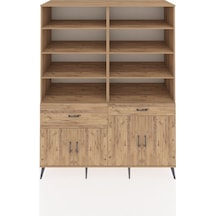Kronos Gardrop 10 Raflı 2 Çekmeceli 4 Kapaklı 176x59x221 Çam-çam Çam