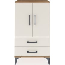 Arges Komodin 2 Raflı Tek Çekmeceli 2 Kapaklı 60x30x106 Çam-aytaşı Atlas Çam