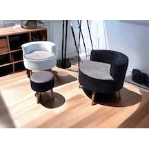 Çay Seti İkili Koltuk Berjer Ve Puf Takımı Salon, Balkon, Ofis 3 Lü Takım 7009