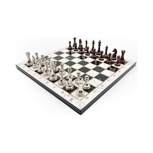 Ahşap - 785 - Satranç Takımı Metal Taşlı Merduz36s - 36cm, Bakır-gümüş - Concepta - - Merduz36b