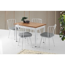 Erezogullari_Mobilya Smart Açılır Mutfak Masası Ve 4 Adet Sandalye Takımı 70*110Cm