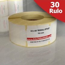 40X40 Termal Etiket 30 Rulo Barkod Etiket Kalite Barkod