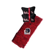 Tofaş Uyumlu Kırmızı Siyah Peluş Torpido Koruma Halısı & Örtüsü / Tofaş Araç Boyun Yastığı