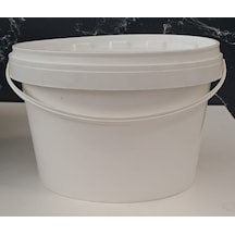 3 Litre Plastik Kova - Beyaz - 3 Lt Saplı - Sızdırmaz Kilitli Çok Amaçlı Kapaklı Kova - Boya Kovası , Zeytin Kovası , Saksı Vb Alanlarda Kullanılabili Çok Renkli