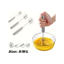 Jialan Yarı Otomatik Yumurta Çırpıcı 304 Paslanmaz Çelik Yumurta Gümüş