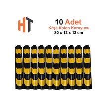 Kauçuk Otopark Köşe Kolon Koruyucu, Koruma Eko-oval 10'lu Set