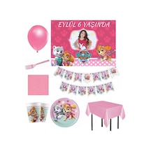 Afiş Hediyeli 8 Kişilik Paw Patrol Skye &amp Everest Parti Seti +3