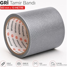 Gri Tamir İzolasyon Bandı 100 Mm X 10 Metre Genel Duct Tape Su Geçirmez Sızdırmazlık Takviye Bantları