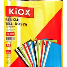 3 Paket Kiox Sarı Renk Telli Dosya 50 Li Paket Toplam 150 Adet