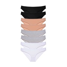 8 Adet Süper Eko Set Likralı Kadın Slip Külot Siyah Ten Gri Beyaz Standart