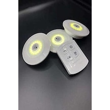 Uzaktan Kumandalı Yapışkanlı 3&apos Lü Led Spot Lamba Abanoz
