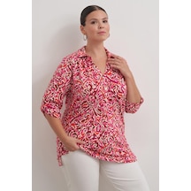 Myline Kıvrık Kollu Örme Bluz-1843 Pembe