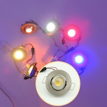 Manda Gözü Saten Krom Sıva Altı Spot Cob Led Armatür 3W Krom