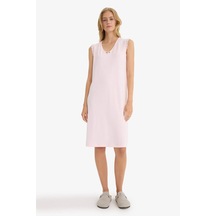 Defacto Regular Fit V Yaka Kolsuz Gecelik-fall İn Love F7001ax25aupn38 Pembe