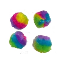 Catlife Tüylü Rainbow Top Kedi Oyuncağı 8 CM