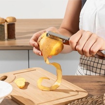 Lüks Yan Soyacak & Sebze Domates Patates Soyacağı & Paslanmaz Çelik Soyacak Gri Diğer