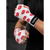 Voltrike Türk Bayraklı Beyaz Boks-kickbox-muay Thai-sanda El Bandajı Çok renkli