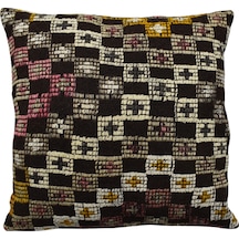 Zehra Abla Halı Yeni El Dokuma Dekoratif Kilim Kırlent Yastık Kılıfı 6909 Çok Renkli