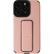 Apple Uyumlu iPhone 13 Pro Max Kılıf Mega Standlı Silikon Pudra,