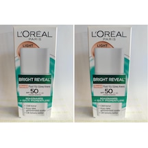 L'oréal Paris Bright Reveal Spf 50+ Koyu Leke Karşıtı Renkli Fluid Günlük Yüz Güneş Kremi 50 Ml - Light 2 Paketi 0