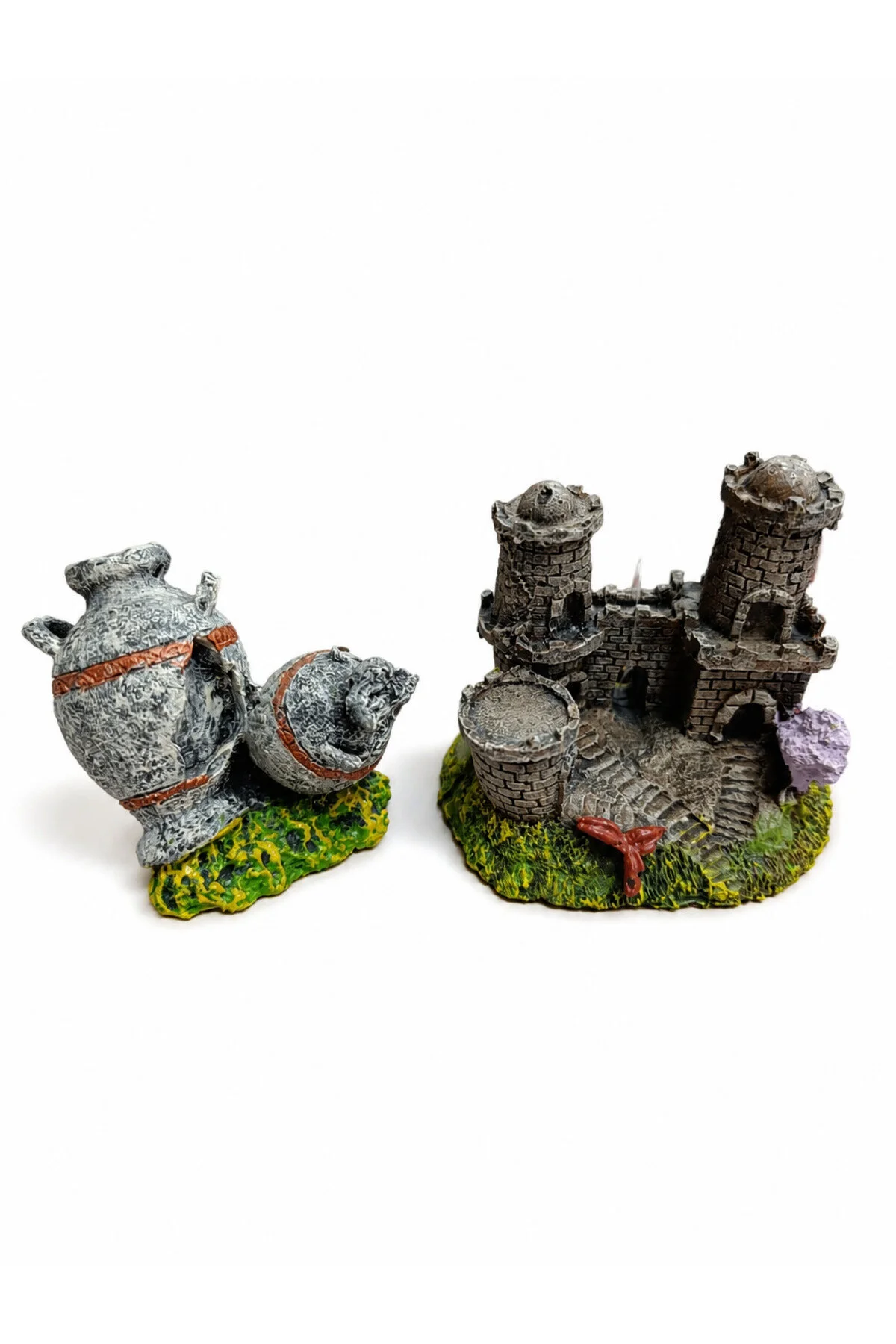 Mini Akvaryum Seti 2 Li Set- Üçlü Kule - Anfora Ikili 7 Cmx 8,5 Cm