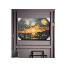 2 Adet Yağlı Boya Duvara Asmalı Pano 90 60 Cm Dekoratif Duvar Tablosu, Wall Art, Oil Painting