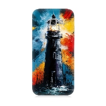 Samsung Galaxy A3 2017 Uyumlu Işık Patlamasında Deniz Feneri Desenli Silikon Kılıf Çok Renkli