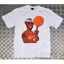 Lebron James Baskılı Unisex %100 Pamuk Beyaz T-shirt Beyaz Lebron James Baskılı Unisex %100 Pamuk Beyaz T-shirt Beyaz