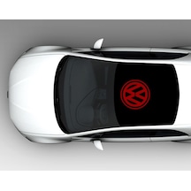 Vw - Volkswagen Sunroof Logo Oto Çıkartması, Araba Sticker
