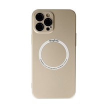 Apple iPhone Uyumlu,  12 Pro Kılıf Jack Magneticsafe Lens Silikon - Gold