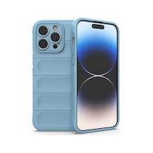 Apple, Uyumlu iPhone 14 Pro Kılıf Optimum Silikon - Sky Blue
